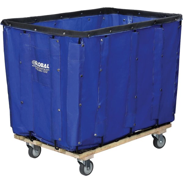 Global Industrial Vinyl Basket Bulk Truck, 20 Bushel, Blue 241985BL